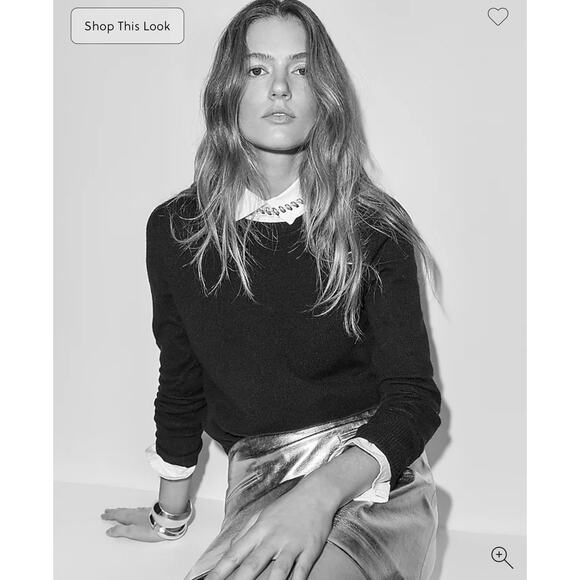 J. Crew Cashmere classic-fit crewneck sweater in Black NWT Size Medium - Picture 5 of 9